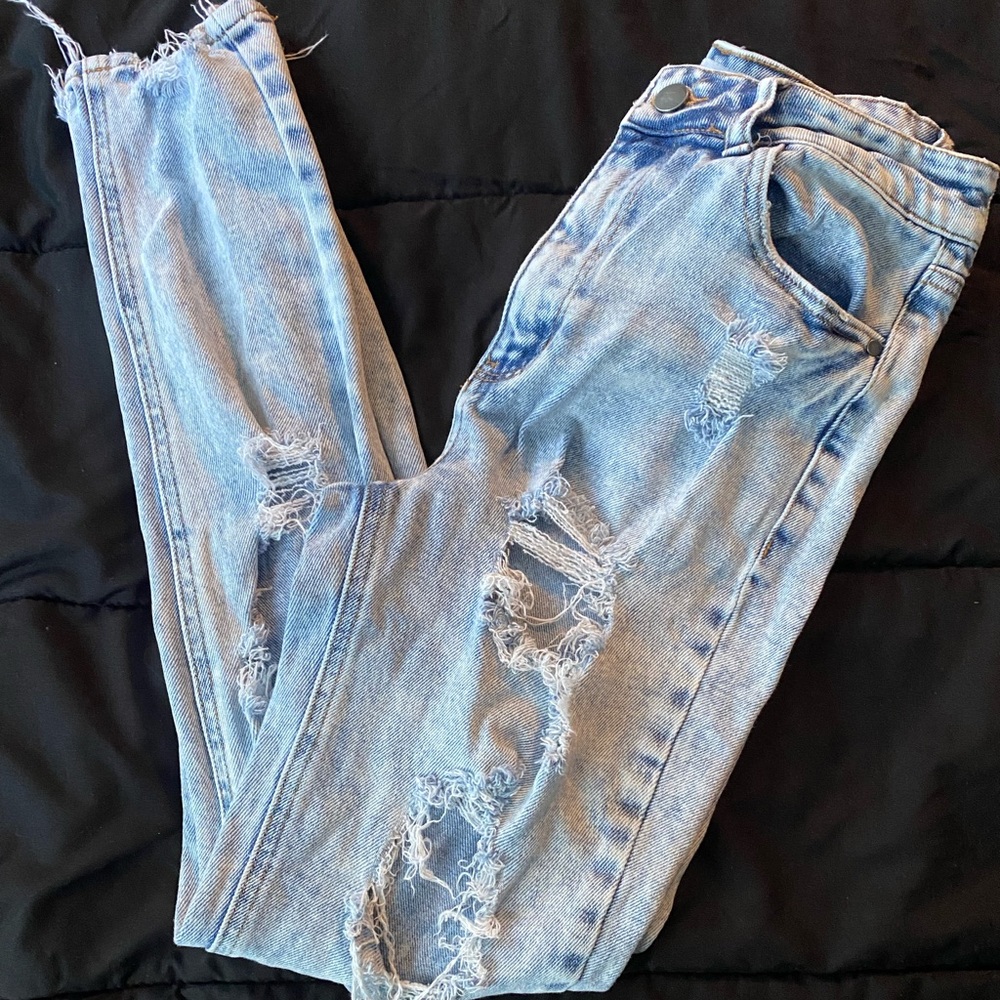 Distressed jeans